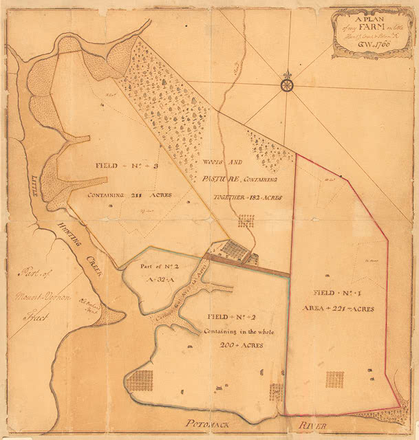 A survey of his farm by George Washington.